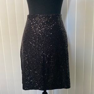Cache black sequin skirt